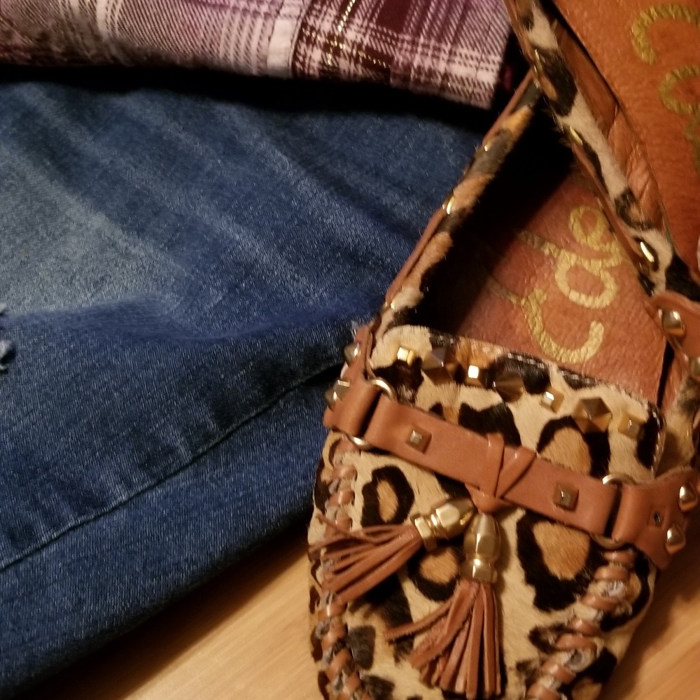 Calf hair loafers